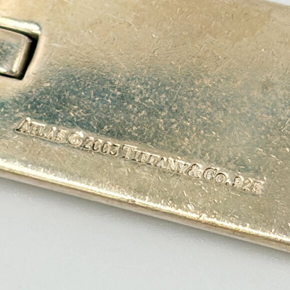 Authentic Tiffany & Co 925 Silver Atlas Tag Pendant Necklace - Picture 7 of 9